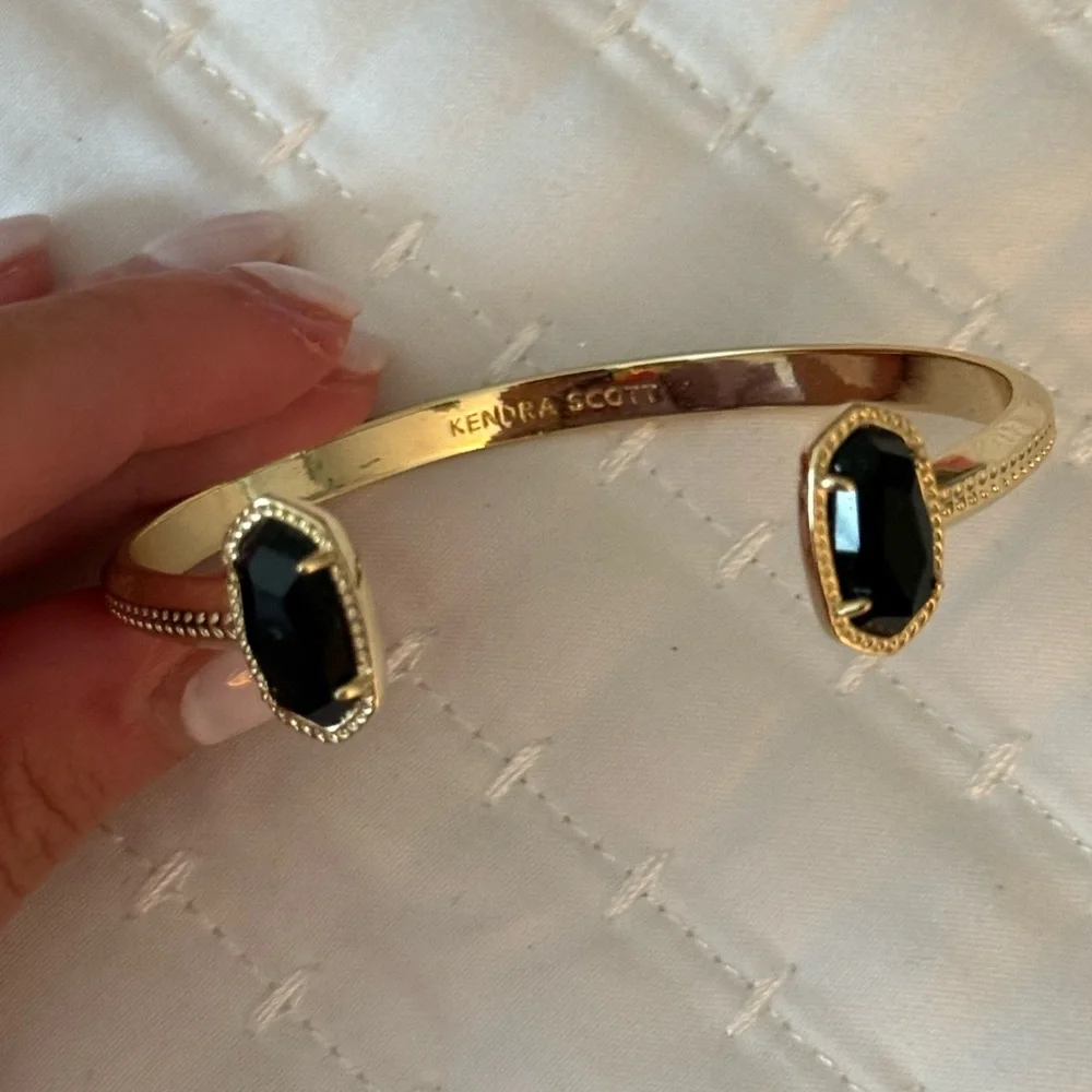 Kendra Scott Black and Gold Cuff Bracelet - Picture 2 of 5